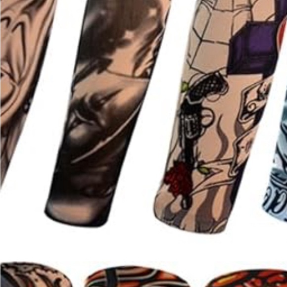 19 pcs Arts Fake Tattoo Sleeves Temporary Designs Unisex Tiger Crown Tribal NIP - Picture 6 of 7
